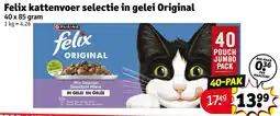 Kruidvat felix kattenvoer selectie in geleï aanbieding