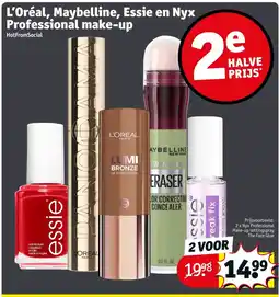 Kruidvat L'Oréal, Maybelline, Essie en Nyx Professional make-up aanbieding