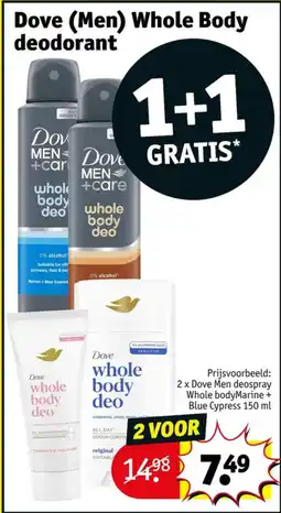 Kruidvat Dove (Men) Whole Body deodorant aanbieding