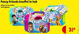 Kruidvat Fuzzy Friends knuffel in hok aanbieding