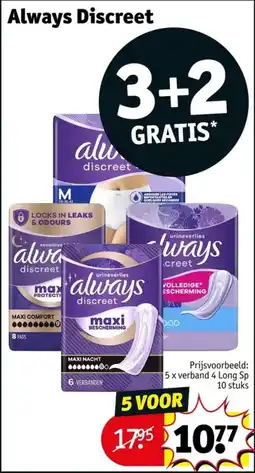 Kruidvat Always discreet aanbieding