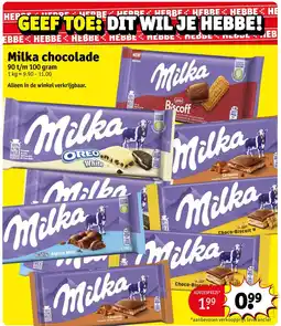 Kruidvat Milka chocolade aanbieding