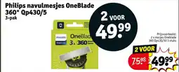 Kruidvat Philips navulmesjes OneBlade aanbieding