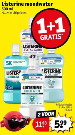 Kruidvat Listerine mondwater aanbieding