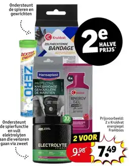 Kruidvat Kruidvat energiegel Framboos aanbieding