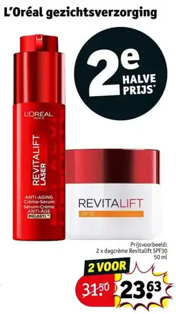 Kruidvat Revitalift dagcrème SPF30 aanbieding