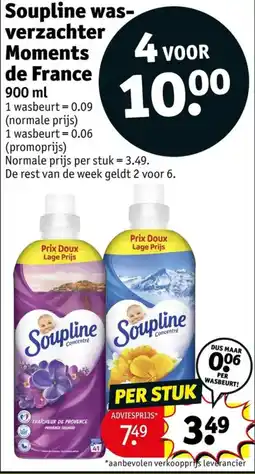 Kruidvat Soupline wasverzachter Moments de France aanbieding