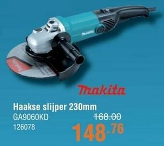 Makita haakse slijper ga9060kd