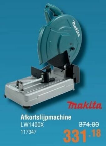 Cevo Makita afkortslijpmachine lw1400x aanbieding