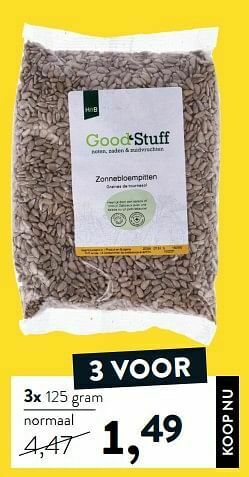 Holland & Barrett Good stuff zonnebloempitten aanbieding