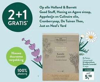 Holland & Barrett Kruideninfusie kamille lavendel aanbieding