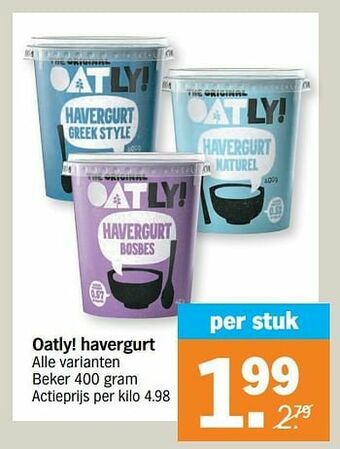 Albert Heijn Oatly! havergurt aanbieding