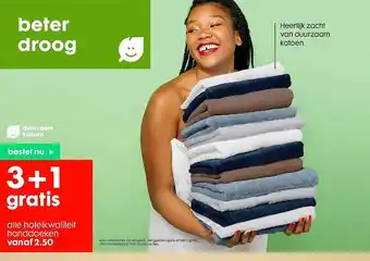 HEMA 3+1 Gratis Alle Hotelkwaliteit Handdoeken aanbieding