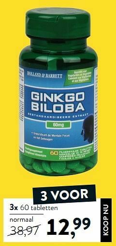 Holland & Barrett Ginkgo biloba aanbieding