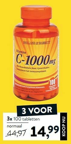 Holland & Barrett Vitamine c-1000mg aanbieding