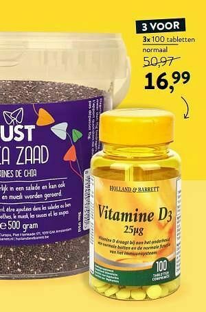Holland & Barrett Vitamine d3 aanbieding