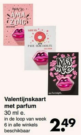 Valentijnskaart met parfum