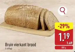 ALDI Bruin vierkant brood aanbieding