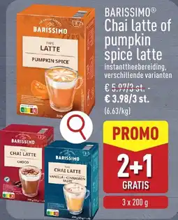 ALDI Barissimo chai latte of pumpkin spice latte aanbieding