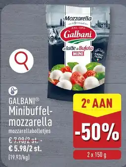 ALDI Galbani minibuffel-mozzarella aanbieding