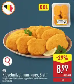 ALDI Kipschnitzel ham-kaas aanbieding