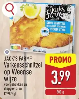 ALDI Jack's farm varkensschnitzel op weense wijze aanbieding