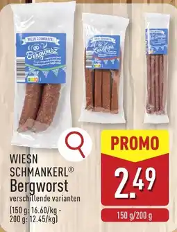 ALDI Wiesn schmankerl bergworst aanbieding