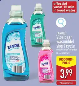 ALDI Tandil vloeibaar wasmiddel short cycle aanbieding