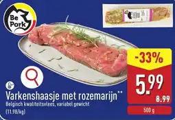 ALDI Varkenshaasje met rozemarijn aanbieding