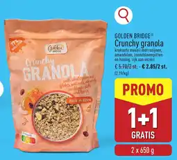 ALDI Golden Bridge crunchy granola aanbieding