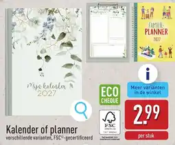 ALDI Kalender of planner aanbieding