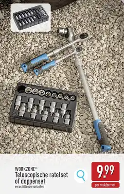 ALDI Telescopische ratelset of doppenset aanbieding