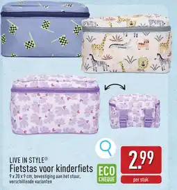 ALDI Fietstas voor kinderfiets aanbieding