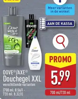 ALDI Dove/Axe Douchegel XXL aanbieding