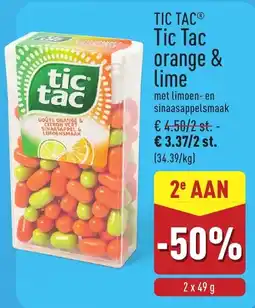 ALDI Tic Tac orange & lime aanbieding