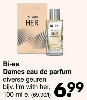 Wibra Bi-es dames eau de parfum aanbieding