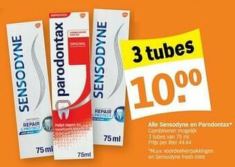 Alle sensodyne en parodontax