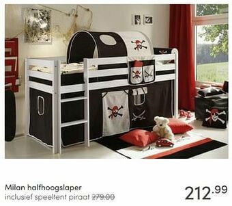 Baby & Tiener Milan halfhoogslaper aanbieding