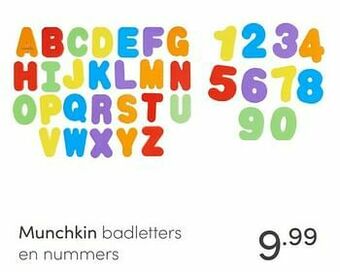 Baby & Tiener Munchkin badletters en nummers aanbieding