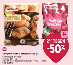 Delhaize Diepgevroren fruit of viennoiserie aanbieding
