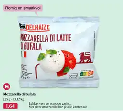 Delhaize Mozzarella di bufala aanbieding