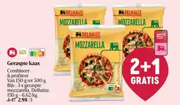 Delhaize Geraspte kaas aanbieding