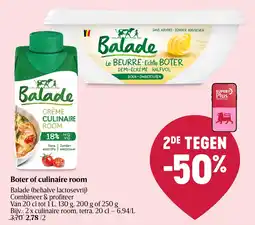 Delhaize Boter of culinaire room aanbieding