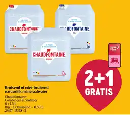 Delhaize Bruisend of niet-bruisend natuurlijk mineraalwater Chaudfontaine aanbieding