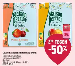 Delhaize Gearomatiseerde bruisende drank Maison Perrier & Juice aanbieding