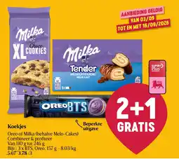 Delhaize Koekjes Oreo of Milka aanbieding
