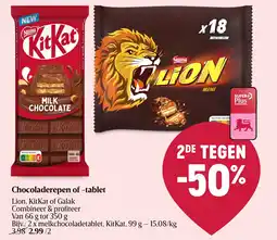 Delhaize Chocoladerepen of -tablet aanbieding