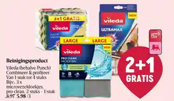 Delhaize Vileda microvezeldoekjes pro clean aanbieding