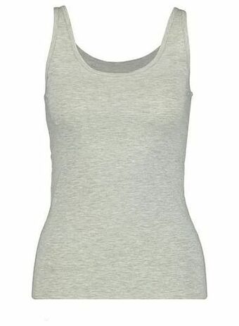 HEMA HEMA Dameshemd Katoen Grijsmelange (grijsmelange) aanbieding