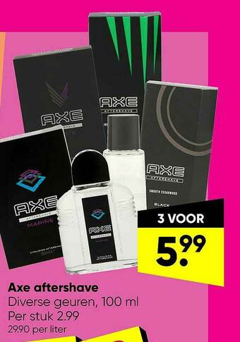 Big Bazar Axe Aftershave aanbieding